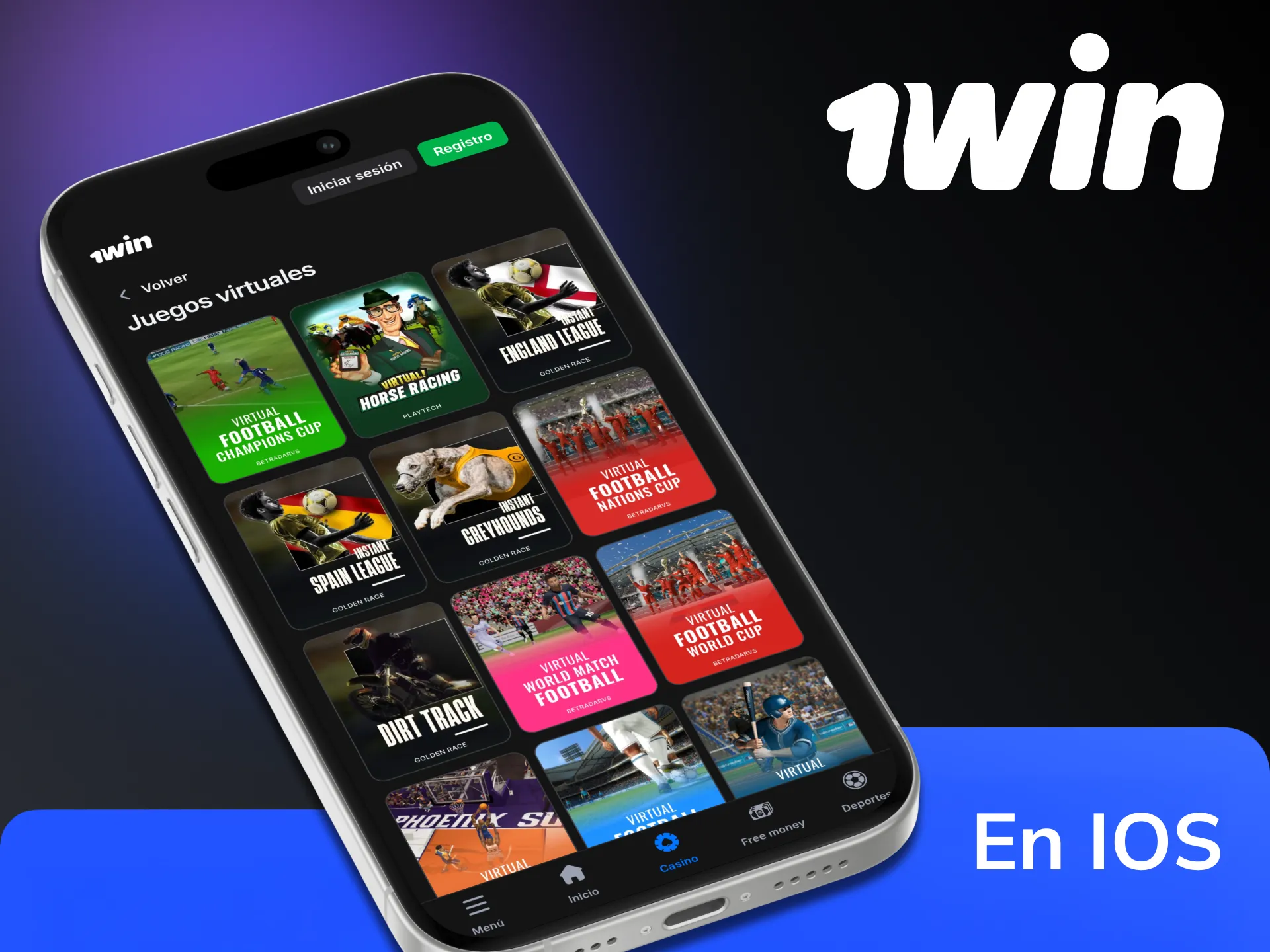 Instala la aplicación 1Win en tus dispositivos iOS para empezar a jugar.