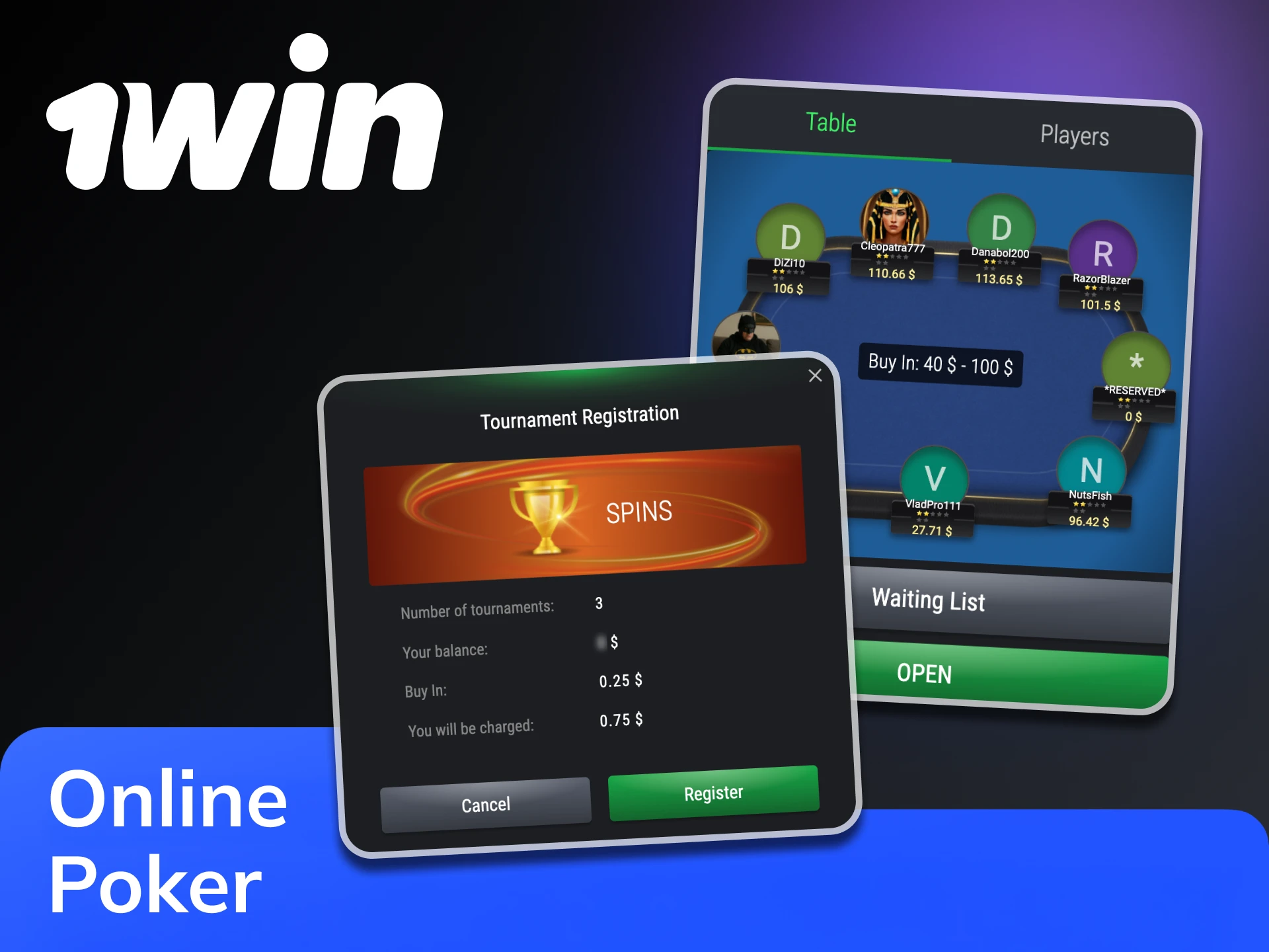 Explore 1win online poker section to increase your winnings.