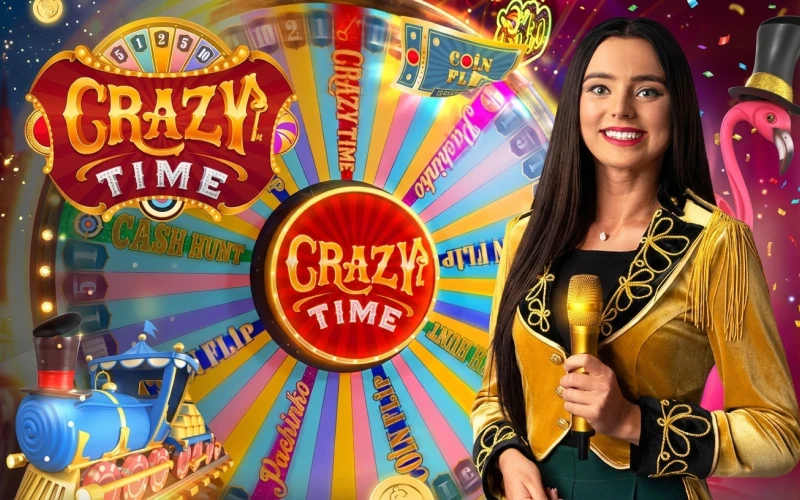Profitez du jeu en direct Crazy Time sur le site web 1win.