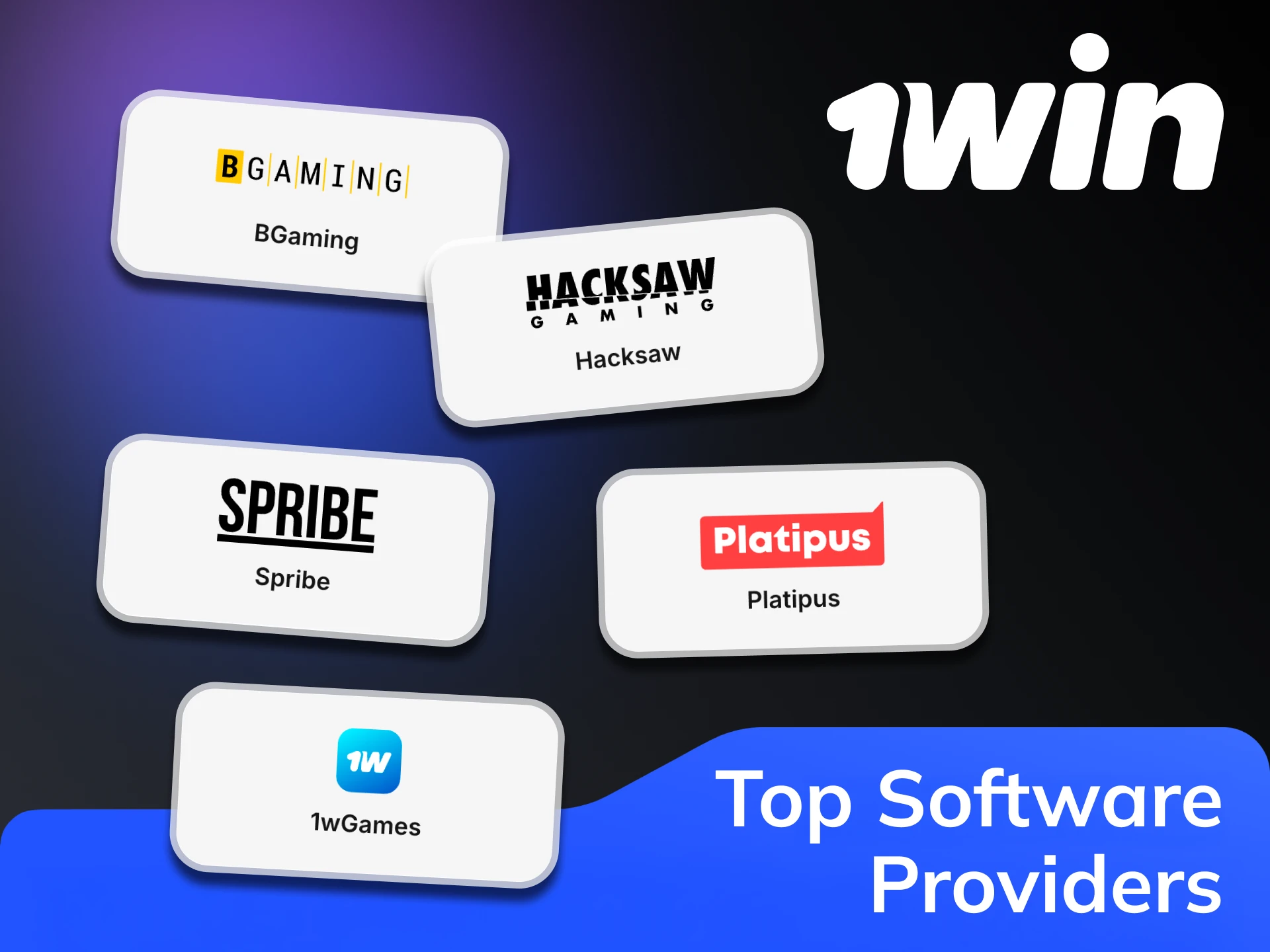 1Win platform partners with dozens of games providers.