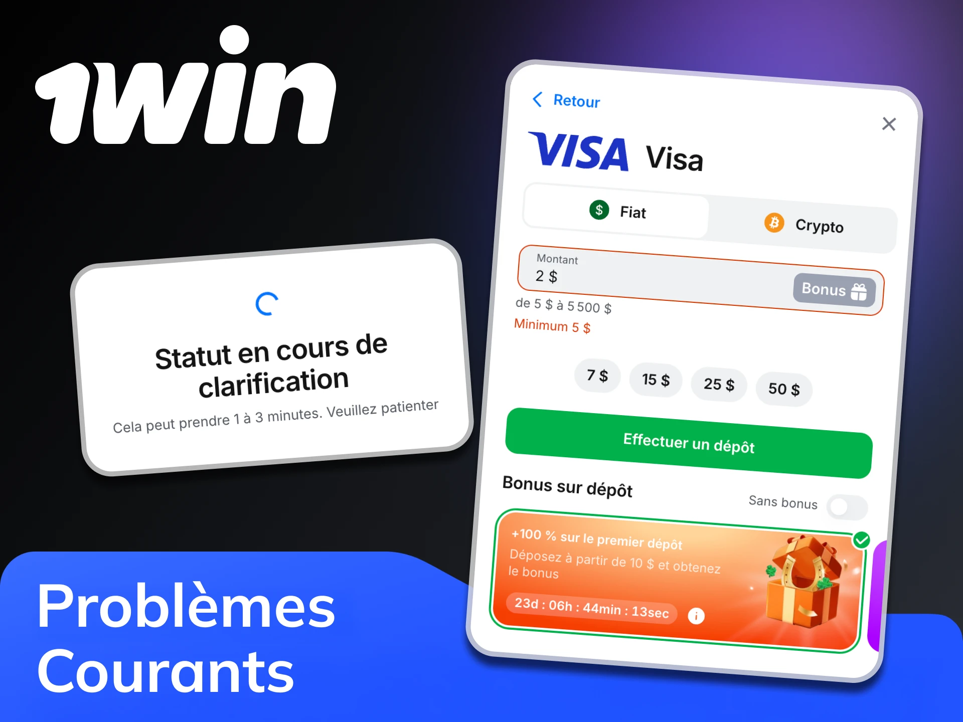 Découvrez quelques problèmes courants liés aux dépôts et aux retraits sur 1Win.